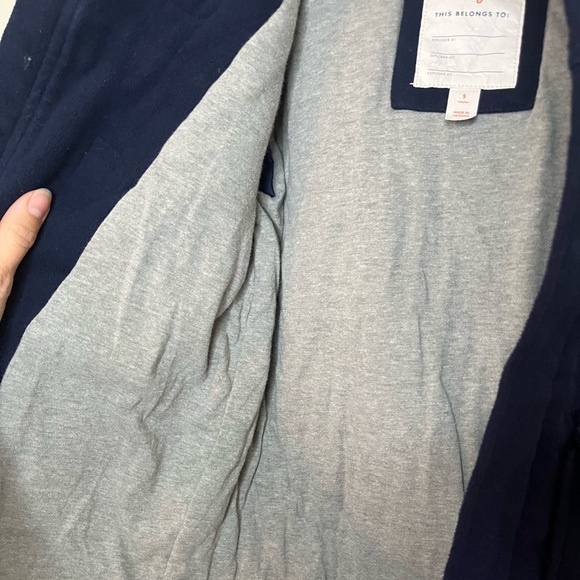 Cat & Jack Navy Pea coat Zipper Toggle Closure with Hood size Small - Picture 10 of 14